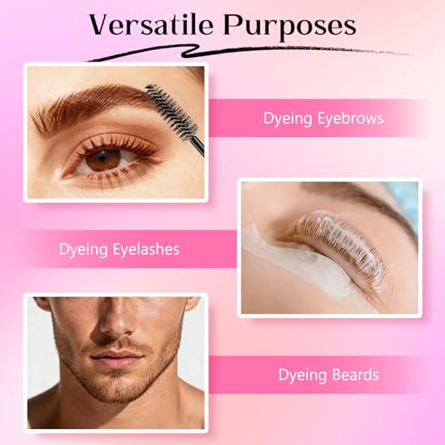 YIMEIR 2-in-1 Eyelash & Eyebrow Color Kit - Brown, Salon Quality