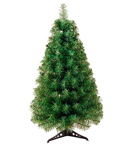 Artificial Christmas Tree with Stable Tripod Large Christmas Party Home Decoration Tree (Green,3 Feet)