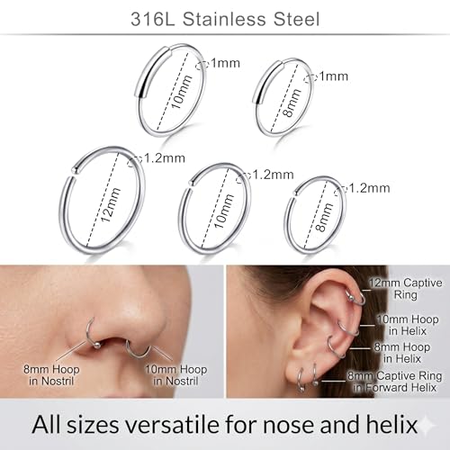 75Pcs Professional Piercing Kit with 14G-20G Needles & Clamps