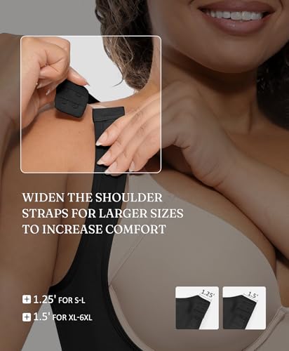 FeelinGirl Feelvibe Black Large Tummy Control Body Shaper for Women