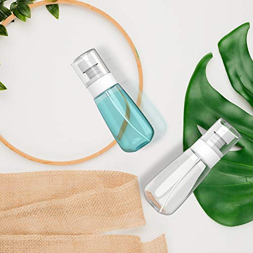 Travel Spray Bottles Set - 2 Pack, 2oz/60ml Mini Refillable Mist Bottles