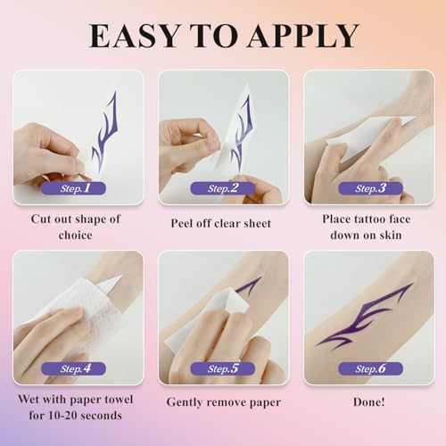 100 Demon Temporary Tattoos | Waterproof K-pop Cosplay Stickers