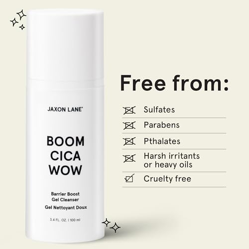 Centella Face Wash for Men Skin Care: BOOM CICA WOW Mens Face Wash Korean Barrier Boost Hydrating Gel Cleanser for Oily, Dry, Acne Prone Skin, Unisex Daily Facial Cleanser, Hyaluronic Acid & Green Tea