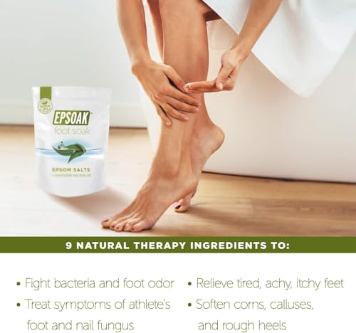 Epsoak 32oz Tea Tree Foot Soak with Epsom & Dead Sea Salts - USA Made