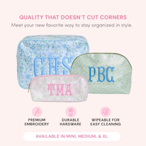 Personalized Coastal Clear Coated Pouch - Custom Toiletry Bag