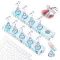 MelodySusie Nail Stand for Press On Nails - 2 Blue Bases
