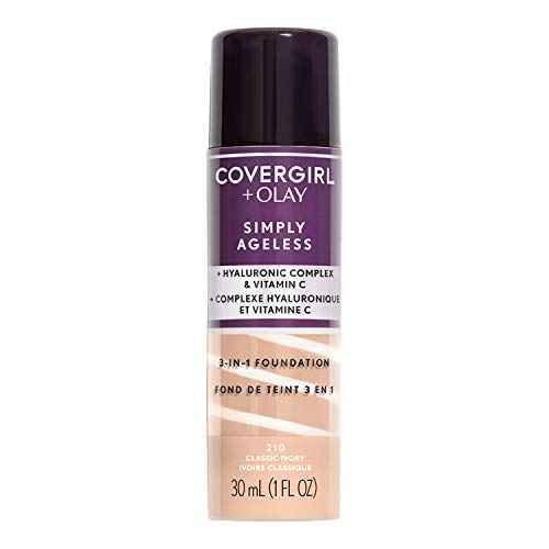 COVERGIRL+Olay Simply Ageless 3-in-1 Liquid Foundation Classic Ivory, 1 Ounce (packaging may vary)