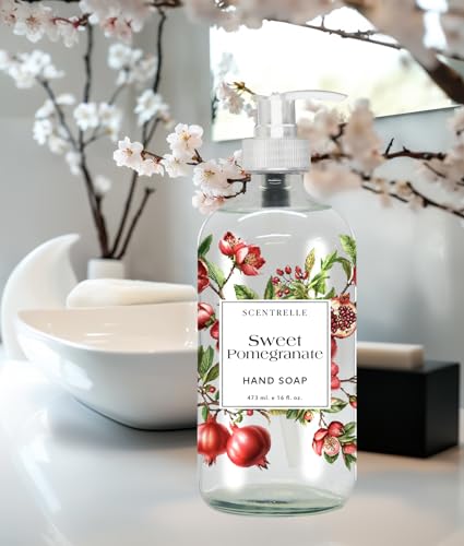 Scentrelle Hand Soap Set 4-Pack, 16 fl oz Glass Bottles