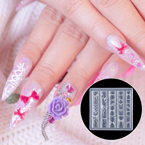Bowknot Silicone Nail Molds for DIY Nail Art - 1 Pc