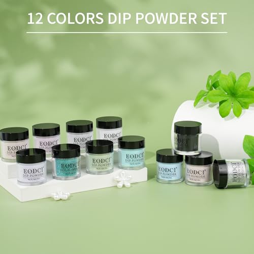 12-Color Nail Dip Powder Kit - Long-Lasting DIY Dipping Powder Set