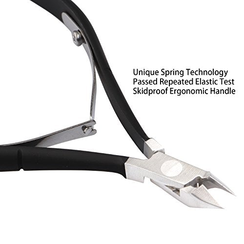 Ejiubas Professional Cuticle Trimmer & Pusher Set - Stainless Steel Nipper