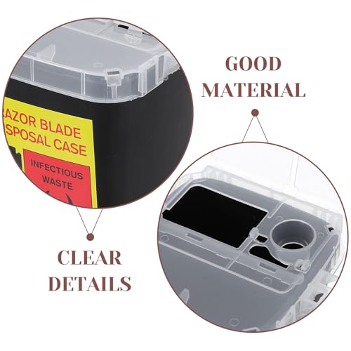 Shaving Blades Storage Box Portable Razor Blade Disposal Container with Locking Lid for Safe Waste Collection Compact and Reusable for Travel and Home Use