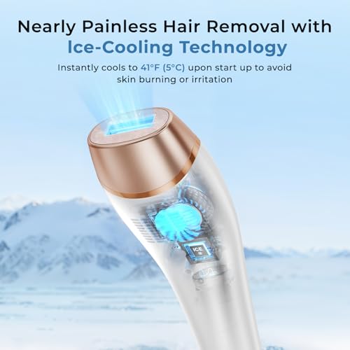 IPL Laser Hair Removal Device for Face Body & Bikini with Ice Cooling