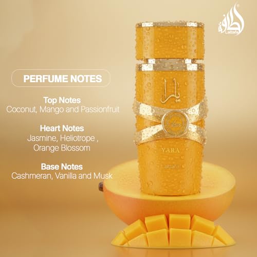 Lattafa Yara Tous Eau de Parfum for Women - Tropical Fruity Perfume, 3.4 oz
