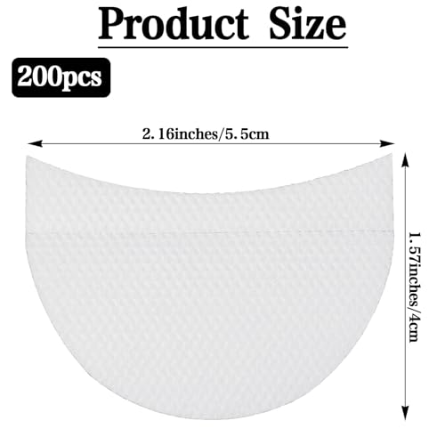 200pcs Eyeshadow Shields, Lint Free Eyeshadow Shield Gel Pad Under Patches, Eye Shadow Pads Stencils Under Eye Pads, Prevent Makeup Residue for Eyelash Extensions, Eyeliner, Lip and Tinting Makeup