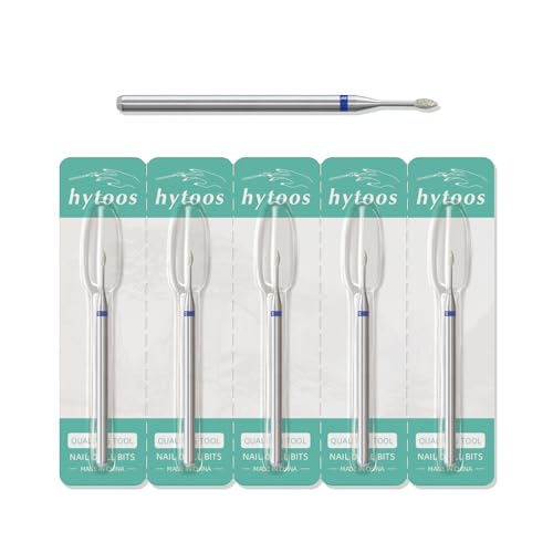 Hytoos 1mm Mini Flame Nail Drill Bits - 5Pcs Cuticle Cleaners