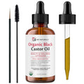 Organic Cold-Pressed Black Castor Oil for Hair Growth - 4 fl oz