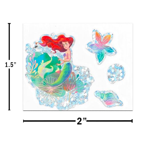 Little Mermaid Temporary Tattoo Set - 96 Tattoos & Stickers