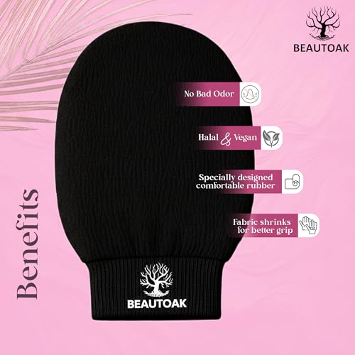 Beautoak Korean Exfoliating Mitt - Body Scrubber Glove