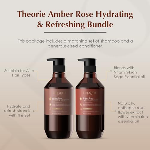 THEORIE Hydrating Shampoo & Conditioner Set - 800ML with Jasmine Fragrance for All Hair Types