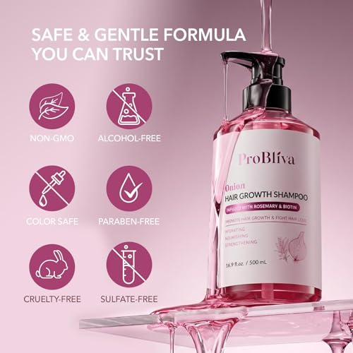 ProBliva Onion Shampoo for Hair Growth with Biotin & Rosemary