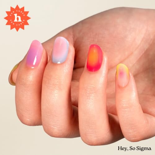 Semi Cured Gel Nail Strips - No LED Needed, 28 Strips