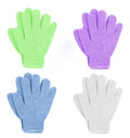 Exfoliating Bath Gloves Pack of 4 Pairs - Gentle Body Scrubbing for Smooth Skin