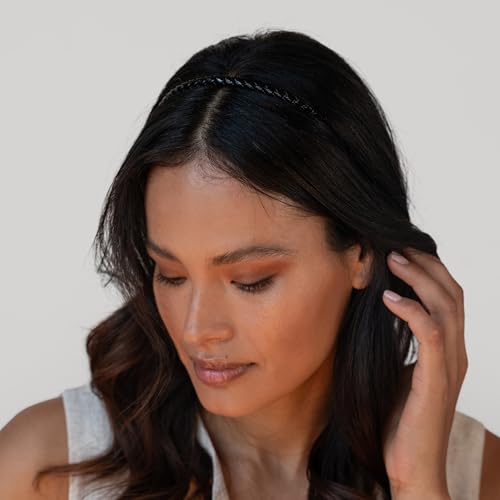 L. Erickson Braided 1/4" Headband - Black