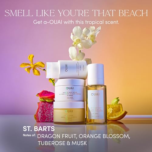OUAI Body Cleanser, St. Barts Travel Size - Foaming Body Wash with Jojoba Oil & Rosehip Oil to Hydrate, Balance & Soften Skin - Paraben, Phthalate & Sulfate Free Skin Care Products (3 fl oz)
