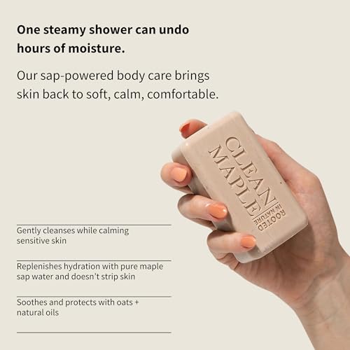 Soothing Body Bar Soap with Sap and Oats, Rooted in Nature, 5 oz