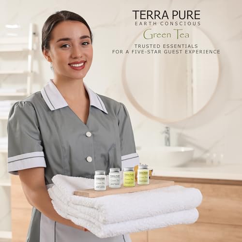 Terra Pure Green Tea Amenities Kit, 80 Pieces Travel Size