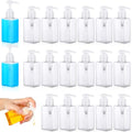 Domensi 24 Pack Clear 3.4 oz Travel Pump Bottles - Refillable Toiletry Containers