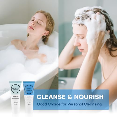 Travel Size Shampoo & Body Wash Set - 20 Pack Individually Wrapped