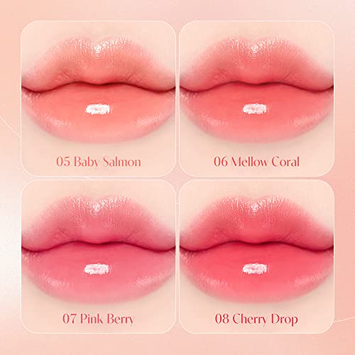 dasique Mood Glow Lipstick #08 Cherry Drop | Color Lipstick Balm | Vegan | Lightweight | Hydrating | Daily Use