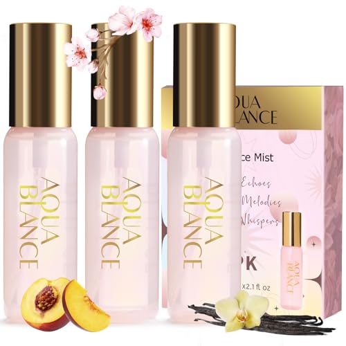 AQUA BLANCE Body Spray for Women, 3-Pack 60ml Gift Set