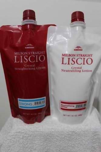Milbon Liscio Crystal Cream Straightener & Neutralizer - Strong