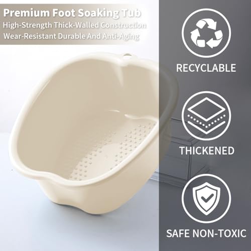 Large Foot Soaking Tub - Durable Foot Bath Basin for Relaxation