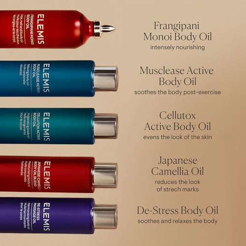 ELEMIS Japanese Camellia Body Oil Blend | Luxuriously Lightweight Body Oil Nourishes, Conditions, and Softens Pregnant and Postpartum Skin | 100 mL