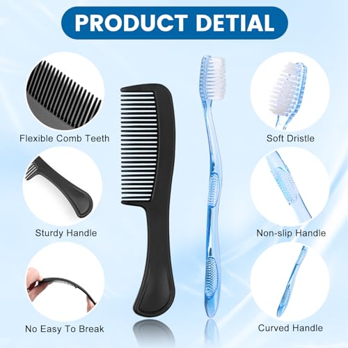 50-Pack Travel Hygiene Kits with Toiletries & Floss Picks