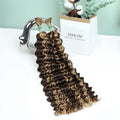 ISHOW 15A Deep Wave Virgin Human Hair 22 Inch Ombre Honey Blonde