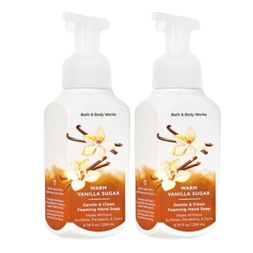 Bath and Body Works Gentle Foaming Hand Soap, Warm Vanilla Sugar 8.75 Ounce (2-Pack)