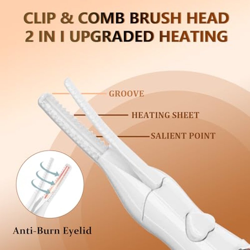 Acavado Heated Eyelash Curler - USB Rechargeable, 3 Temp Modes