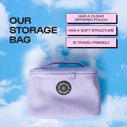 Unbound Storage Bag: Quality Pleated Travel Bag for Makeup and Toiletries (Violet)