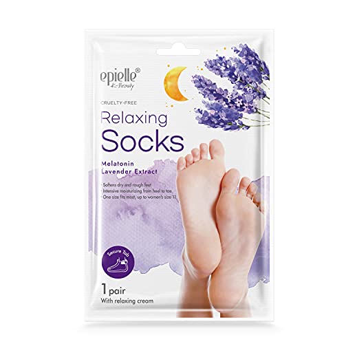 Epielle Moisturizing Foot Mask Socks - 5 Pairs for Dry, Cracked Heels