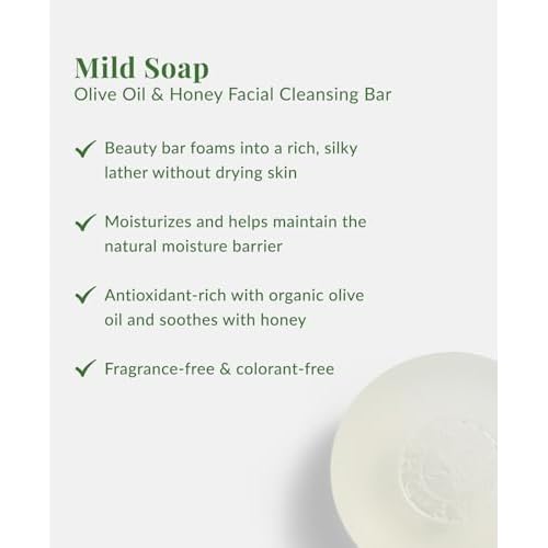 DHC Mild Soap Trio, Facial Cleansing Bar, Hydrating Creamy Foam Lather, Moisturizing, Non-drying, Ideal for all skin types, 3.1 oz, 3 Pack.