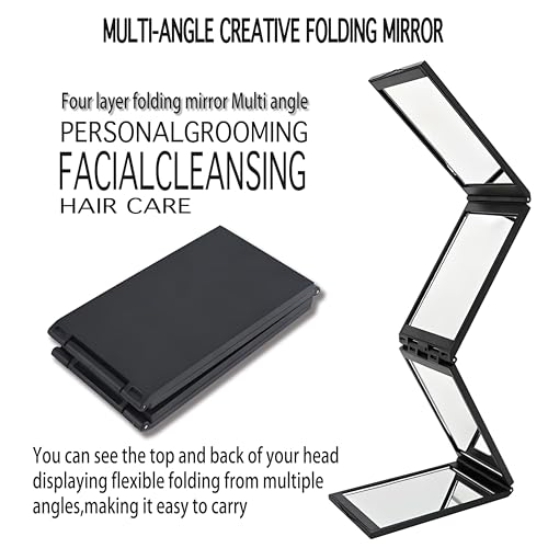 4-Way 360° Makeup Mirror + 15X Magnifying Mirror Set