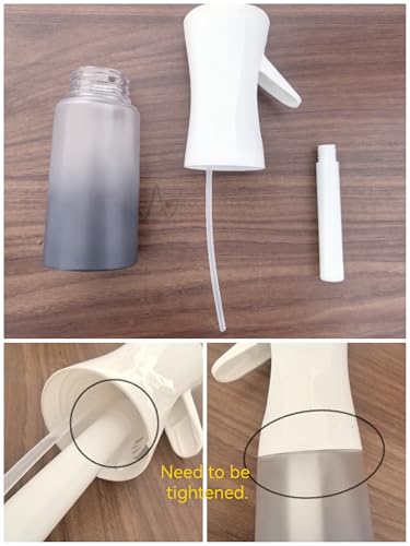 Ultra Fine Mist Spray Bottle 200ml - Black Travel Reusable Hair & Plant Sprayer