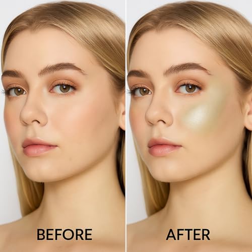 Profusion Cosmetics Matcha Glow Baked Highlighter - An Illuminating Powder for a Dewy, Radiant Finish, Lightweight, Talc-Free, Paraben-Free, Buildable Highlighting Powder for Intense Glow