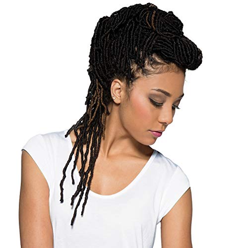 Bobbi Boss Synthetic Hair Crochet Braids African Roots Braid Collection Nu Locs 18" (4-Pack, 1B)