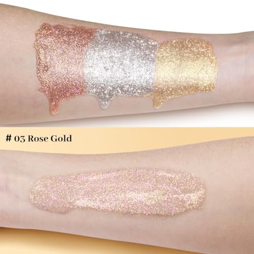 UCANBE Liquid Glitter Highlighter - Rose Gold Shimmer 50ml